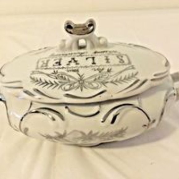 Norcrest Fine China FOR YOUR SILVER WEDDING ANNIVERSARY Bowl & Lid Made In Japan - Picture 3 of 8